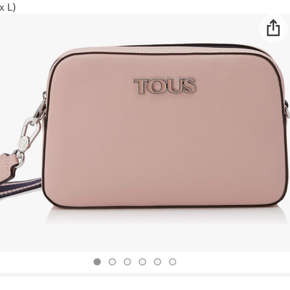 NWT Tous Pink Crossbody Bag w/ Navy Blue Accents